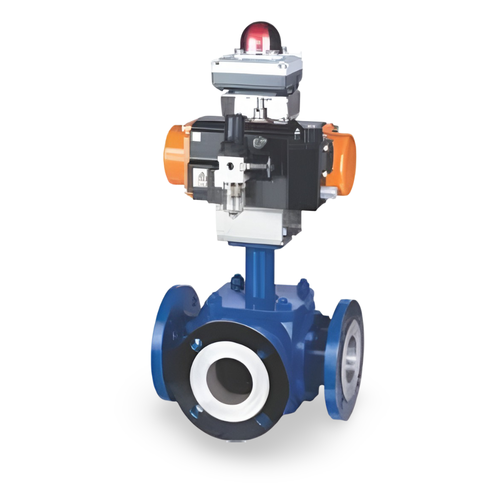 3 Way Ball Valve With Rotary Actuator